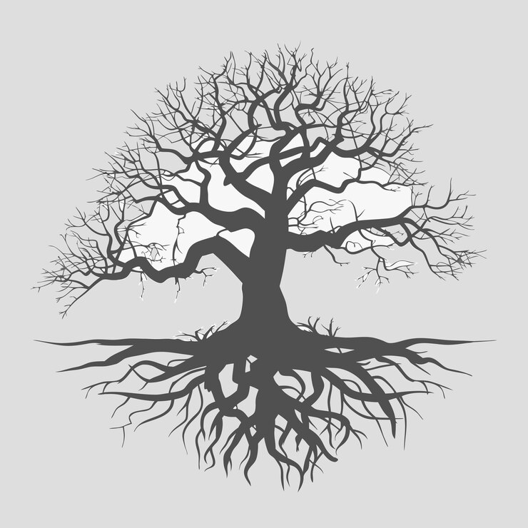 Vector dead tree vector no life damaged environment vector