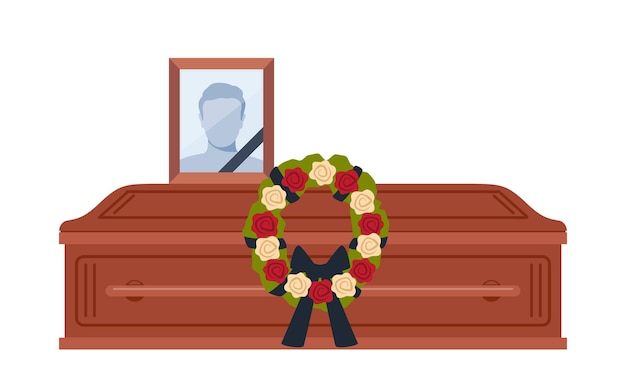 dead young man coffin and photo funeral ceremony ritual service male picture