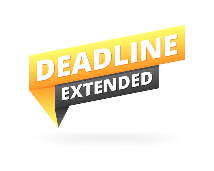 Vector deadline extended sign icon flat style vector icon