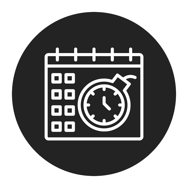 Deadline Kalender icoon vector afbeelding Kan worden gebruikt voor Freelancer