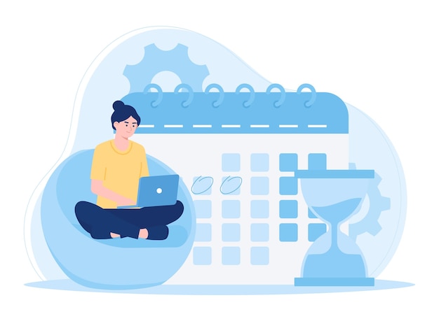 deadline management work deadlines tasks due dates trending concept flat illustration