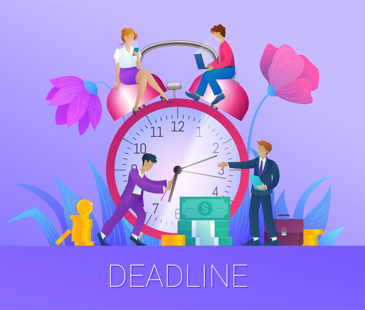 Vector deadline time management concept