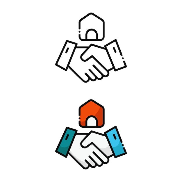 Deal home icon design in two variation color