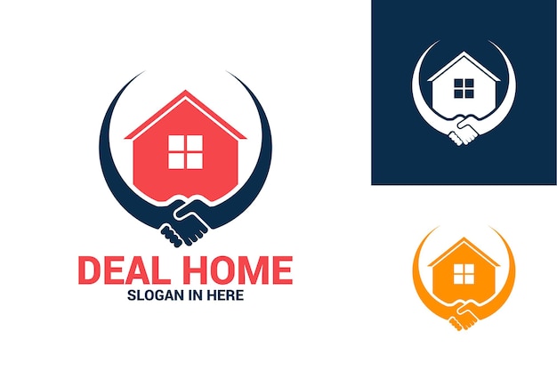 Deal home logo template design