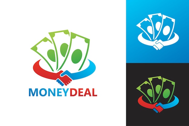 Deal money logo template premium vector
