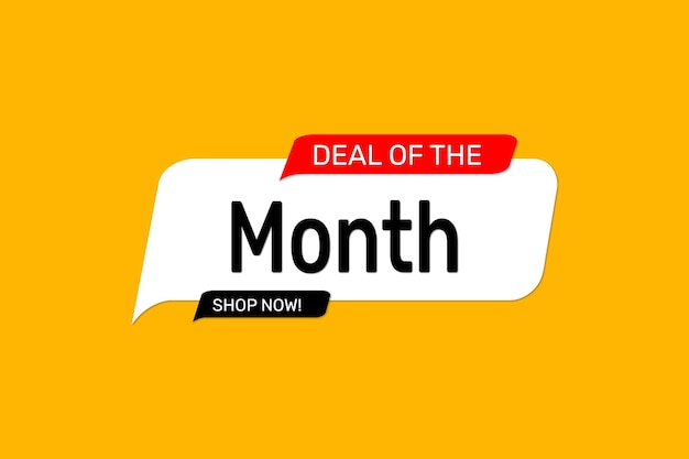 Deal of month sale offer advertising banner design