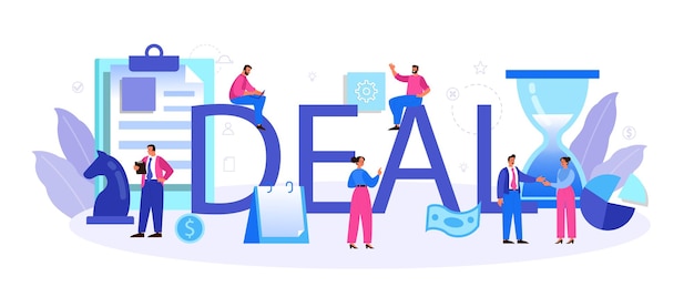 Deal typographic header