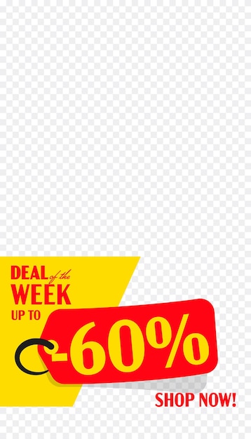 Deal van de week tot procent korting op de bannersjabloon voor verhalen