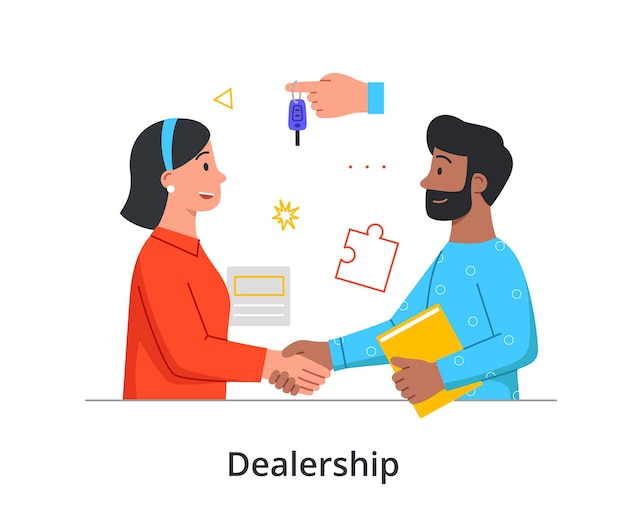 dealership and agreement concept