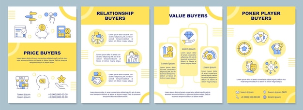 Dealing with customers yellow brochure template