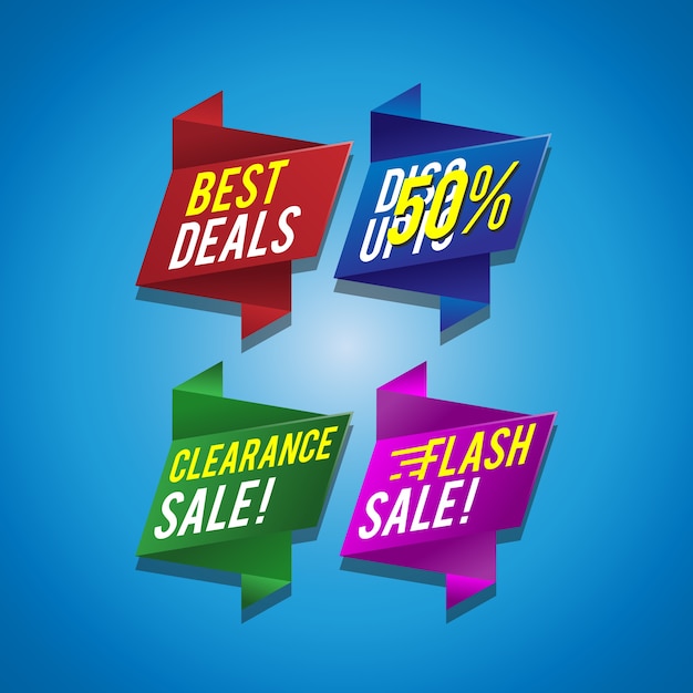 Vector deals ribbon banner collection