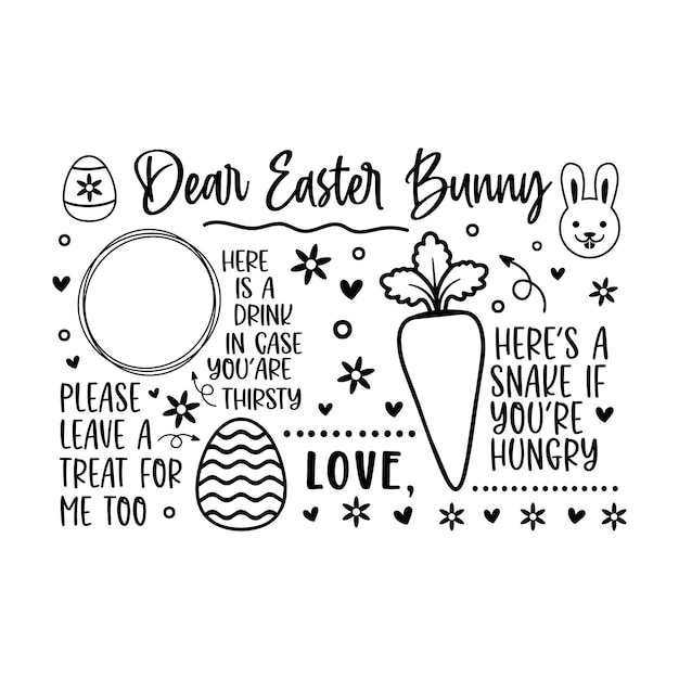 Vector dear easter bunny tray svg laser cut wood