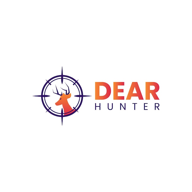 Dear hunters logo design template