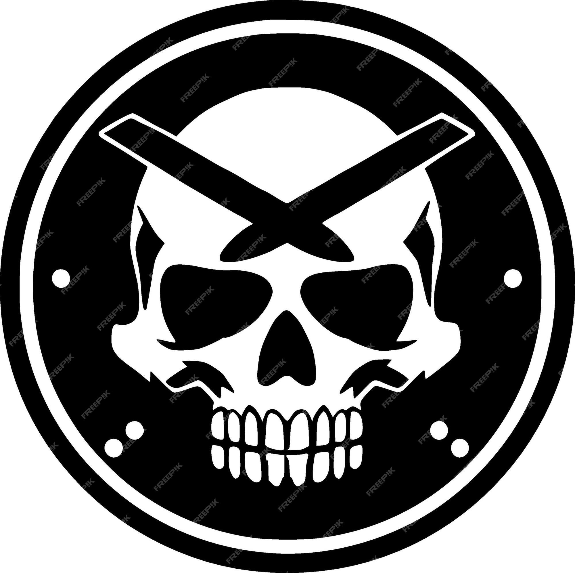 Premium Vector | Death black and white vector illustration
