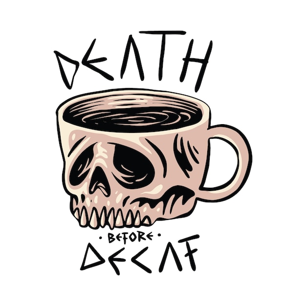 Vector death coffee