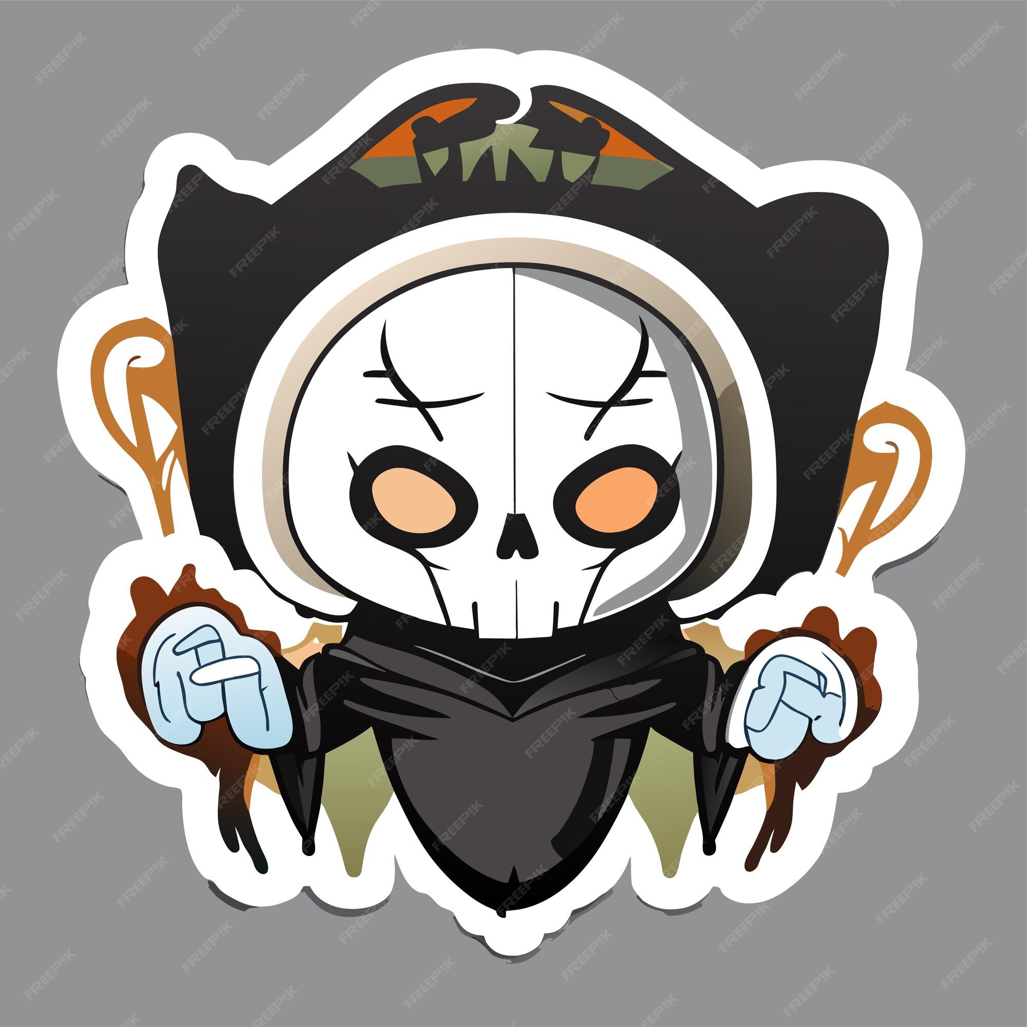 Halloween Grim Reaper Chibi Anime Graphic by vect studio