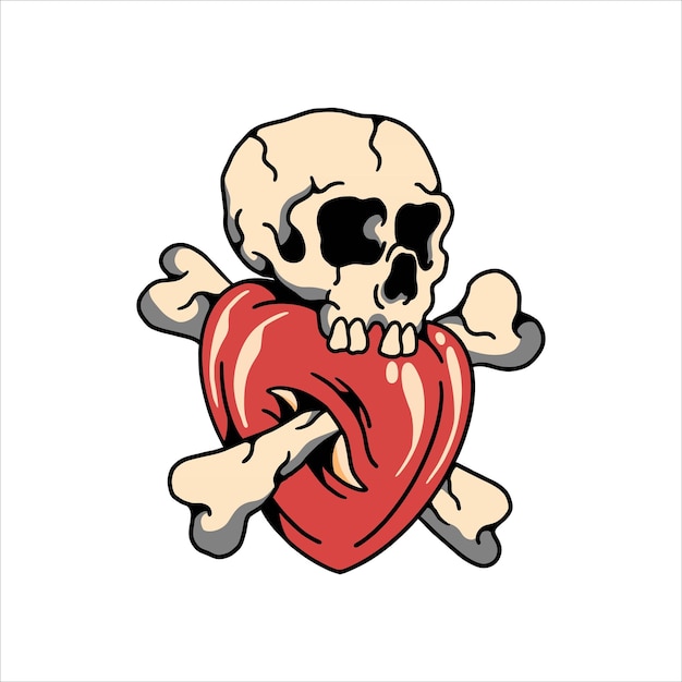 Vector death love tattoo vector design