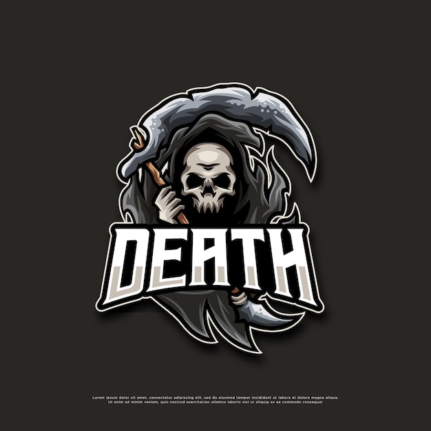 Vector death mascot logo design