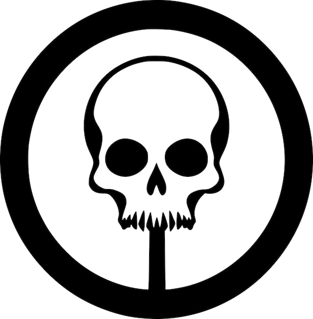Vettore illustrazione vettoriale di death minimalist e flat logo