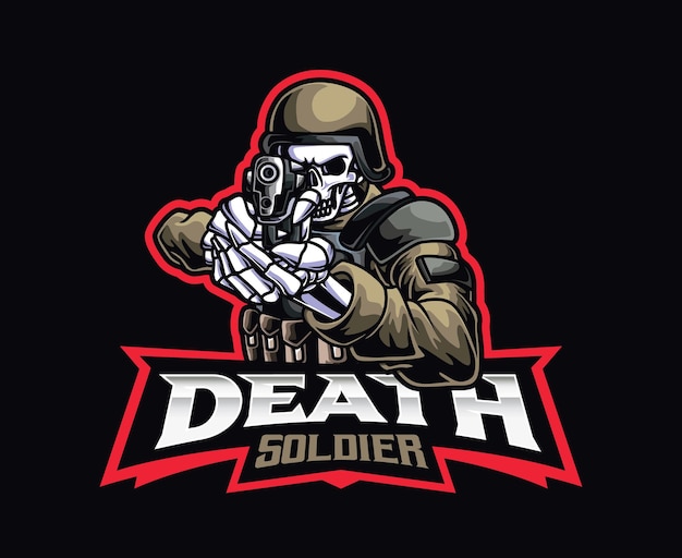 Death soldier mascot logo design