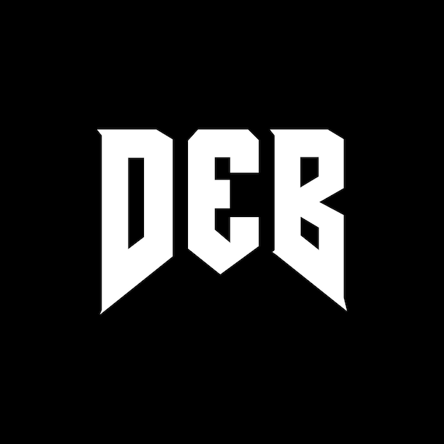 デビッド・レター・ロゴデザイン (DEB) - 黒と白の色の組み合わせDEBロゴDEBベクトルDEBデザインDEBアイコンDEBアルファベットDEBタイポグラフィー