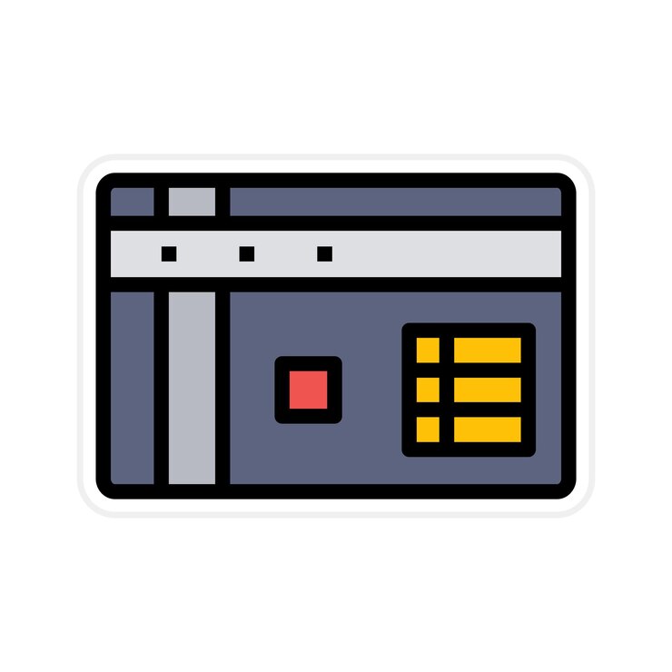Vector 데비트 카드 아이콘 터 이미지 은행용으로 사용할 수 있습니다.