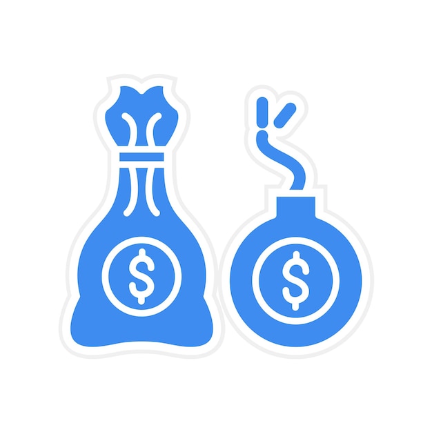 Vector debt icon vector image can be used for accounting