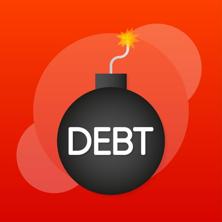 वेक्टर debts and credit struggle for your business card for concept designvector illustration