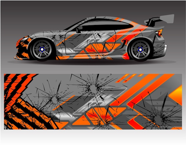 Decal Car Wrap Design Vector Livery race