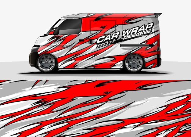 Decal concept design for vehicle sticker wrap