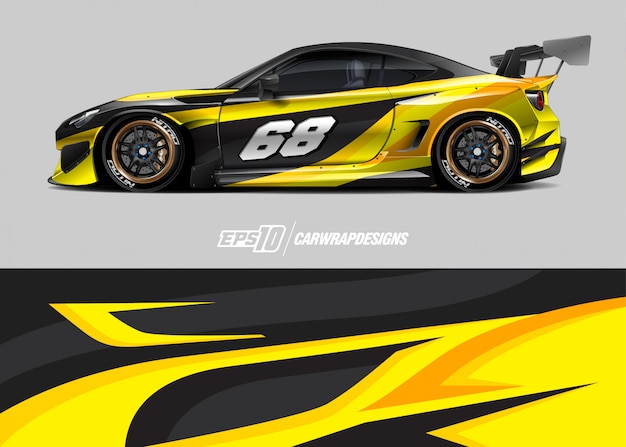 Decal design for wrap vehicle