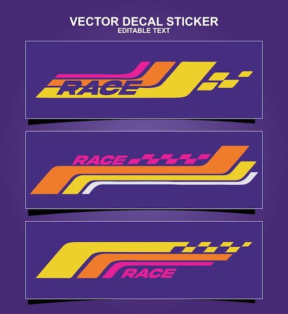 Decal Sticker Race Sport Design