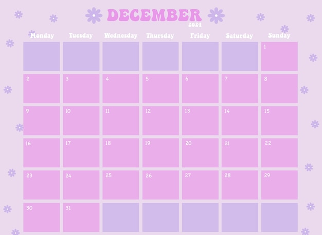 December 2024 calendar