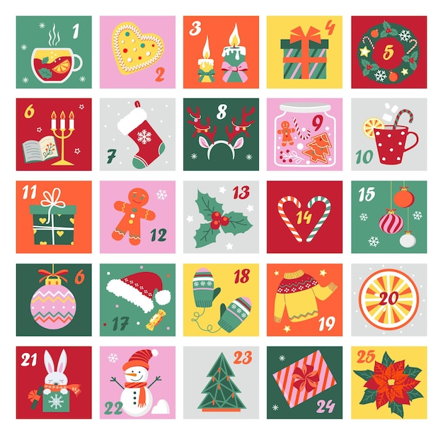 Vector december advent calendar