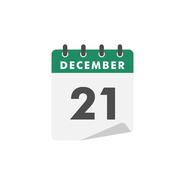 December Calendar Icon Vector Template