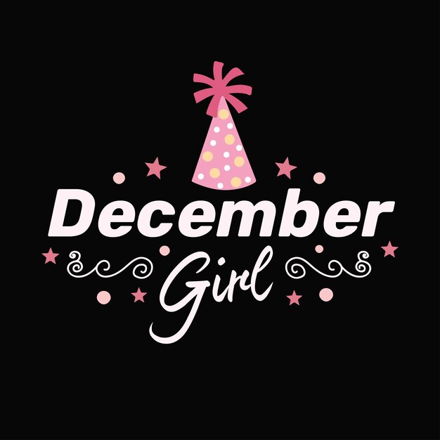 December girl lettering