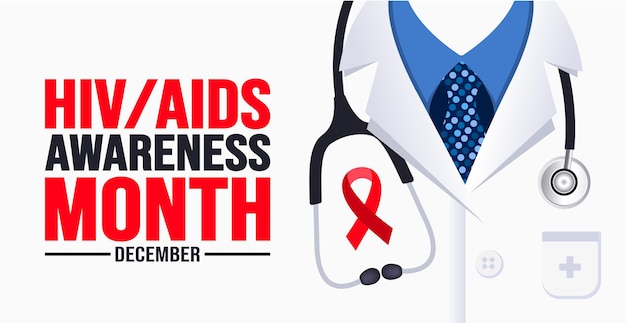 December is HIVAIDS Awareness Month background template Holiday concept background banner