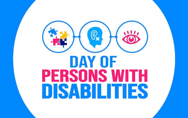 December is International Day of Persons with Disabilities background template Holiday concept