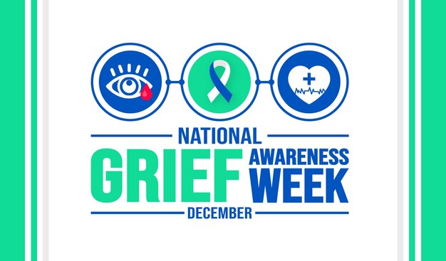 December is National Grief awareness week background template Holiday concept background banner