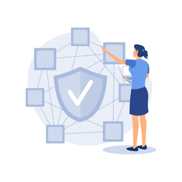 Vector decentralized application illustration exclusive design inspiration