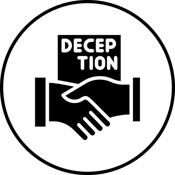 Vector deceptive handshake icon vector image can be used for corruption