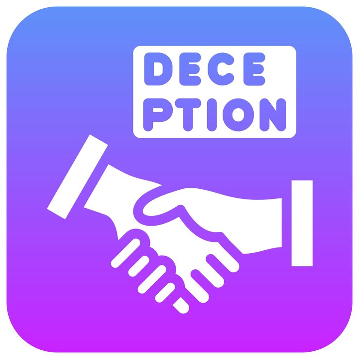 Vector deceptive handshake vector icon illustration of corruption iconset