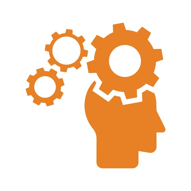 Decision Making iconOrange vector illustration