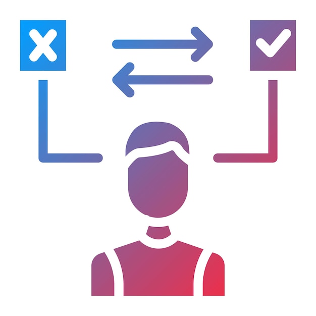 Vettore immagine vettoriale dell'icona della decisività può essere utilizzata per la leadership