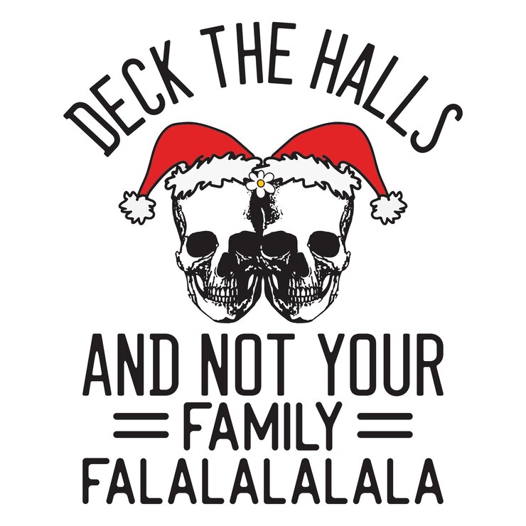 वेक्टर deck the halls and not your family falalalalala