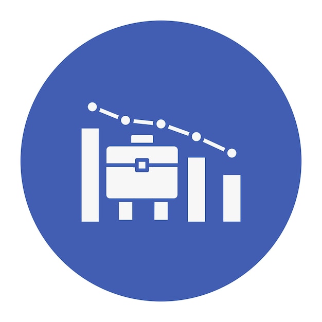 Decline diagram vector illustration