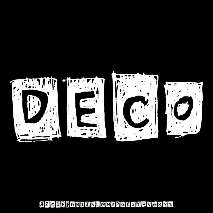 Vector deco thin line alphabet vector modern geometric font