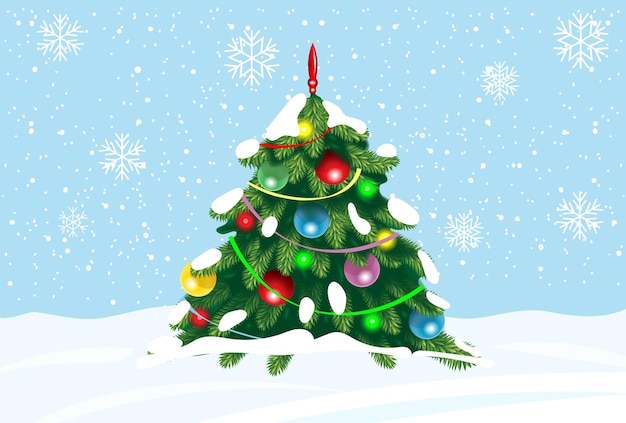 decorated christmas tree outdoor