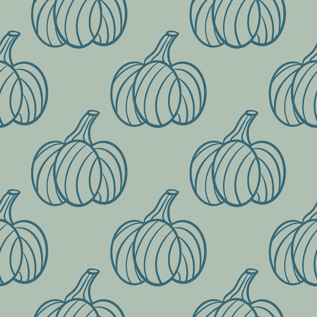 Decorated pumpkins silhouette seamless pattern print for paper textile package wallpaper