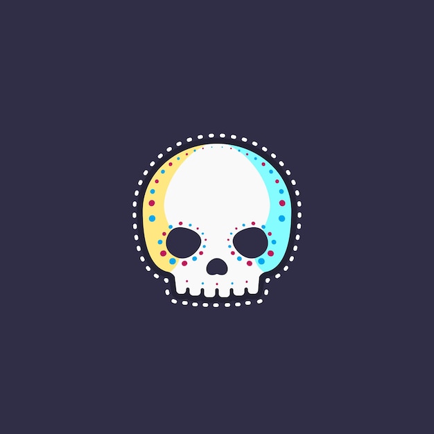 Decorated skull vector